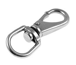 Snap hook with swivel eyelet