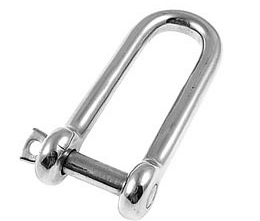 Straight D-shackle, long
