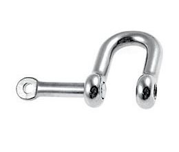 Straight D-shackle with captive pin