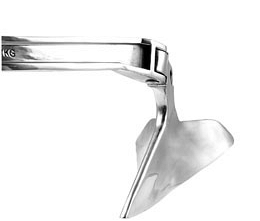 Plough anchor, highly polished