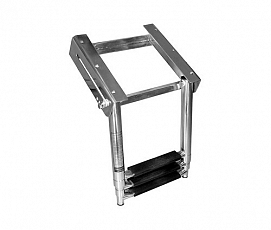 Telescope boarding steps for under platform mounting