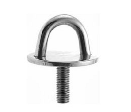 Eye plate, round with thread