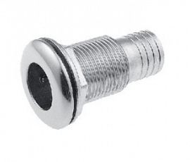 Thru-hull with hose connection