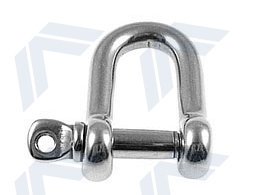 Straight D-shackle, short