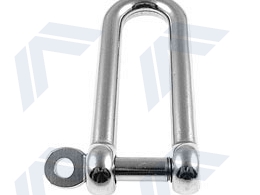 Straight D-shackle, long with captive pin