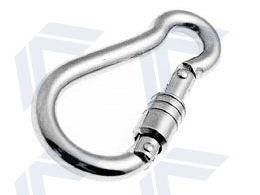 Snap hook with self-lock nut