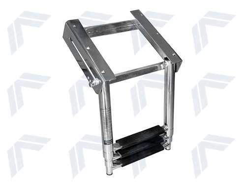 Telescope boarding steps for under platform mounting