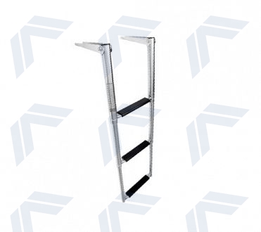 Telescope boarding steps for top of platform mounting